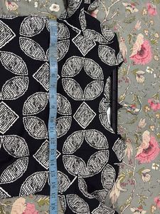 Patterned Black Kurta