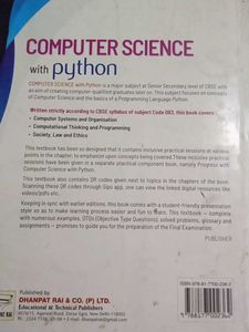 Computer Science with Python Class XI