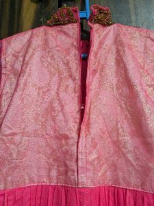 Pink Embroidered And Diamond Set