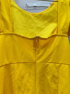 Chic Yellow Ruffled Dress