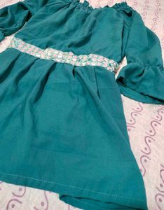 Green Off-Shoulder top