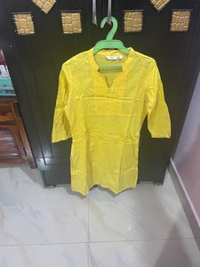 Unused Max Yellow Short Kurti