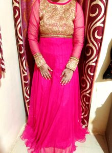 Elegant Pink Ethnic Gown