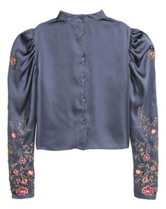 H&M Satin Embroidered Blouse ♥️
