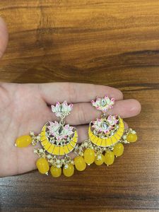 Yellow Lotus Earrings
