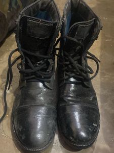 Black Leather Ankle Boots