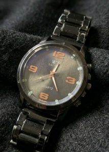 SACORRA Black Quartz Watch (Used)