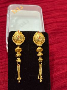 Gold Jhumka Earrings Dail Usage Earring