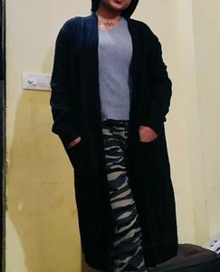 Black, Long, Woolen Shrug 😻