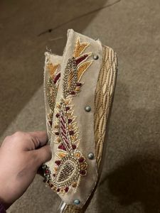 Golden Solll Sandell Beautiful Embroidery Work