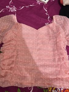 Cute Pink Polka Dot Top