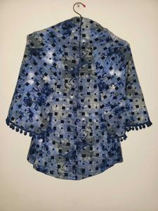Blue Patterned Top