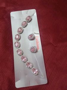 Pink Gemstone Jewelry Set