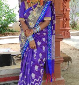 Kadi Boder Pochampali Ikat Design Saree