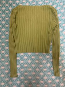 Order Fast💚- Green Ribbed Button-Down Cardigan