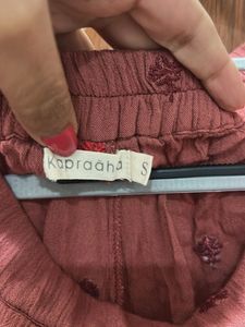 Brick Red Embroidered Co ord