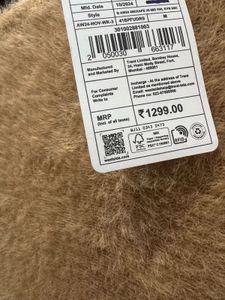 Stylish Beige Knit Tunic Top