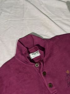 Burgundy Buttoned Pullover