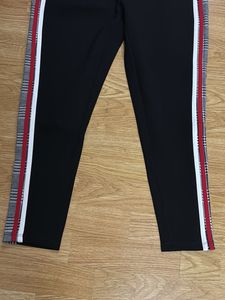 Side Striped Pants/Jeggings - Black