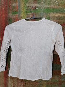 White Embroidered Top