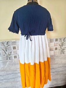 Cute Color Block Dress for Breast feeding Moms