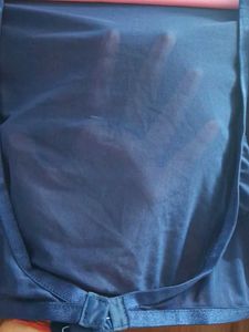 Navy Blue Sheer Cape Top