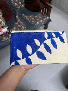 Blue Leaf Pouch
