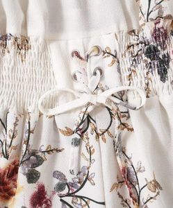 Fabrang White Floral Jumpsuit