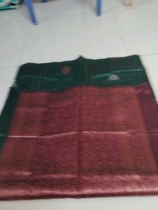 Dark Green Soft Silk Saree...