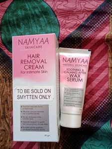 Namyaa hair removal cream for initimate skin with soothing wax serum