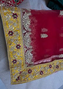 Yellow Red Lehanga
