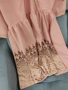 Peach Printed Kurta