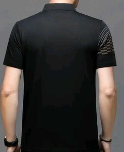 CHHOTE NAWAB Men&#39;s Typography Regular Polo Black T