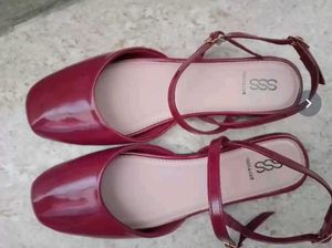 Red Slingback Flats