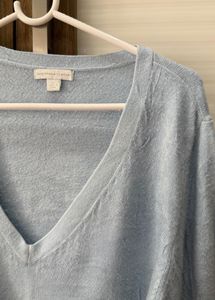 Light Blue V-Neck Sweater