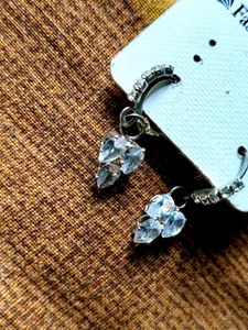Sparkling Silver Drop Earrings