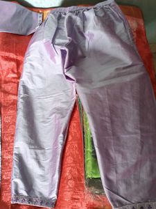 Gently Used Lavender Kurta With Bottom&amp;Dupatta
