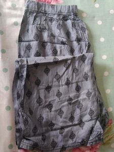 Grey Color Plazo , Length 38 , Small Size , Cotton