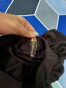 Black Puff Sleeve Party Dress