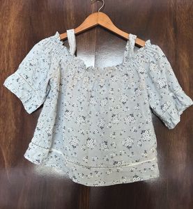 Off Shoulder Flowery Top