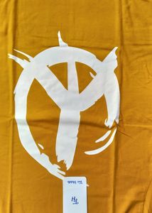 Brand New Graphic Printed Yellow Mens Tshirts