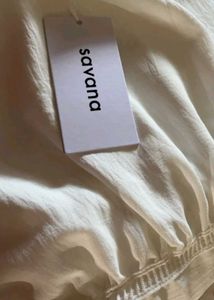 Savana White Long Skirt