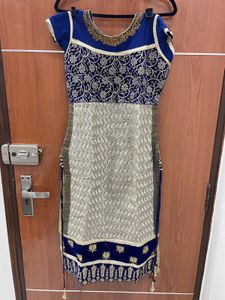 Beautiful Suit Golden And Royal Blue