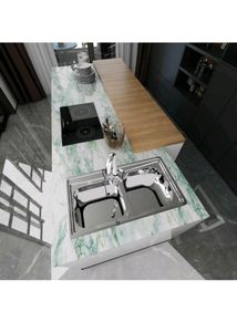 Wallberry Wallpaper Stickers, Marble Effect ,beautiful Green Colour