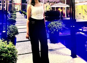 Off White Croset Crop Top