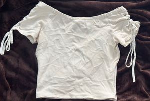 Floral White Top - Dazzlin