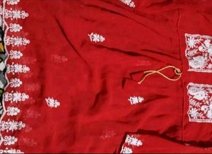 Red Embroidered Kurti