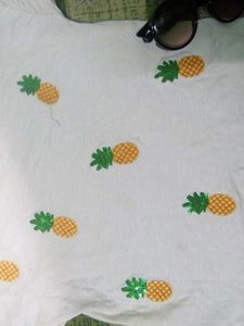 Pineapple Ruffle Sleeve Tee