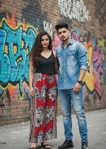 Scarlet Bloom Stripes: Lounge in Style 🌺✨ Now