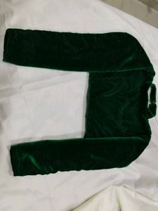 Velvet Classy High Neck Blouse